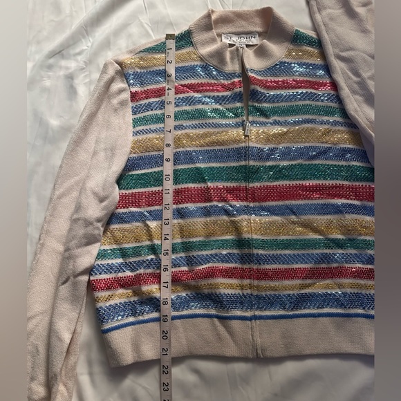 Vintage NWT St John by Marie Gray 2-Pc Sequin Knit Sweater & Tube Top size 12 - Picture 15 of 16